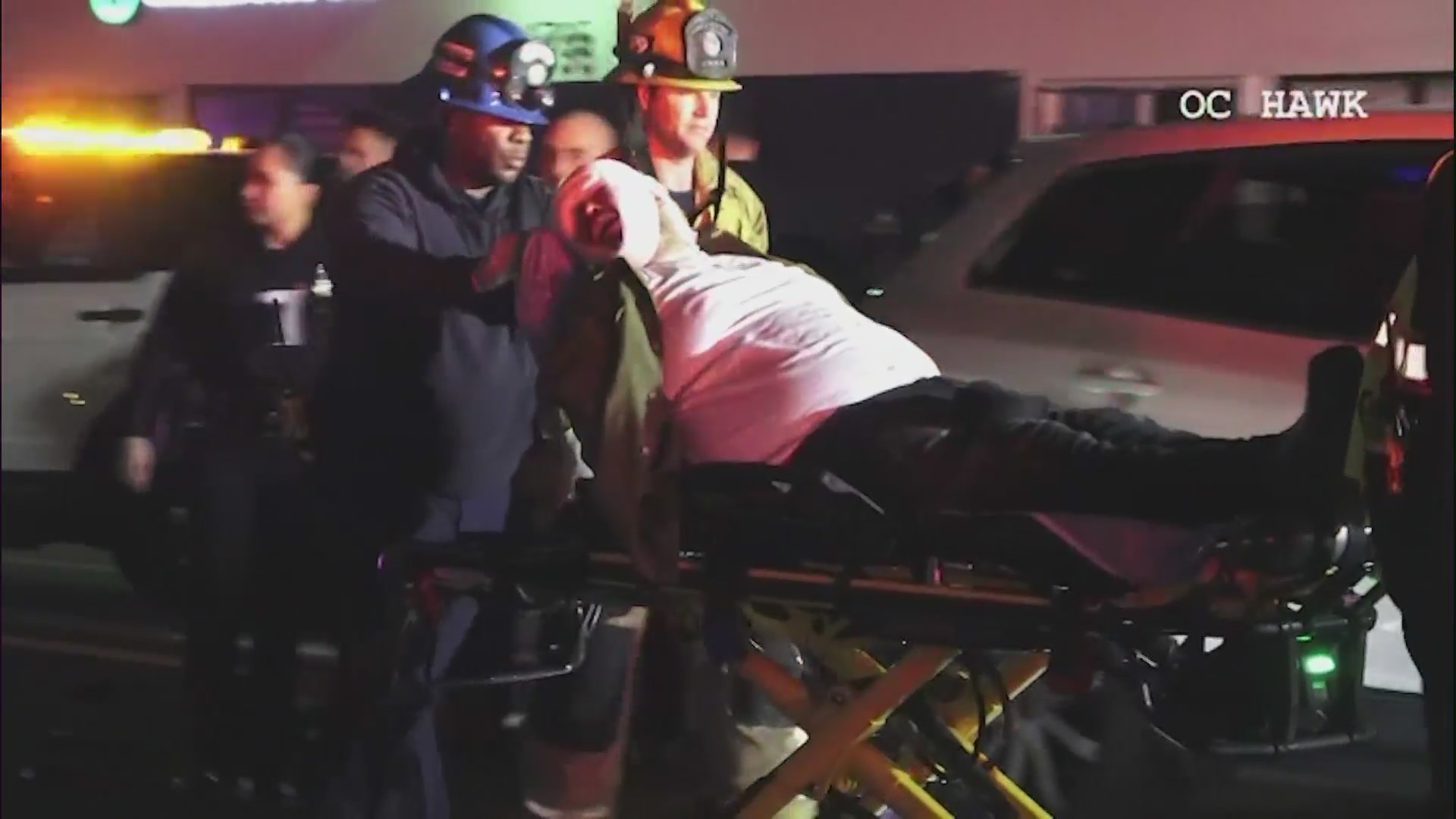 Man seen apologizing from stretcher following possible DUI crash in Long Beach