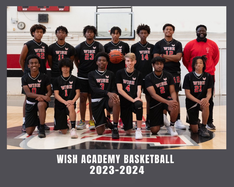 Aidan Goldstein and his teammates at WISH Academy High School in Westchester, Los Angeles.