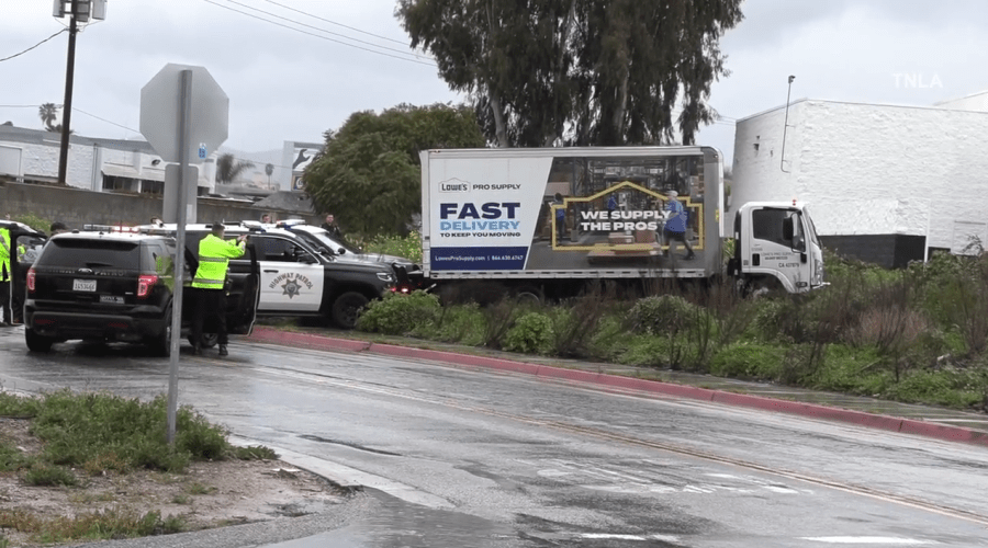 Box truck crash