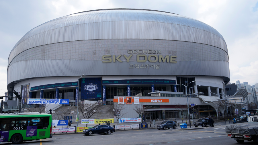 The Gocheok Sky Dome is seen ahead of a game between the Los Angeles Dodgers and the San Diego Padres for the MLB World Tour Seoul Series in Seoul, South Korea, Wednesday, March 20, 2024.