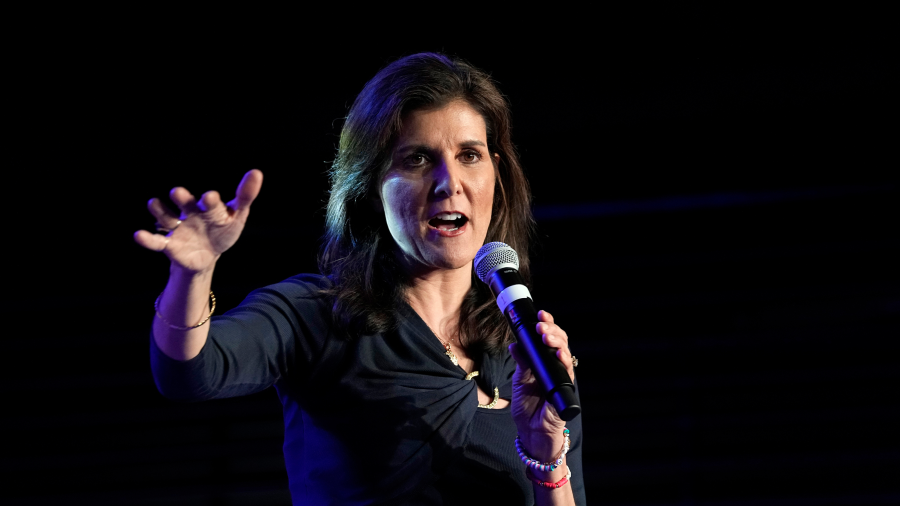 Republican presidential candidate former UN Ambassador Nikki Haley speaks at a campaign event in Forth Worth, Texas, Monday, March 4, 2024.