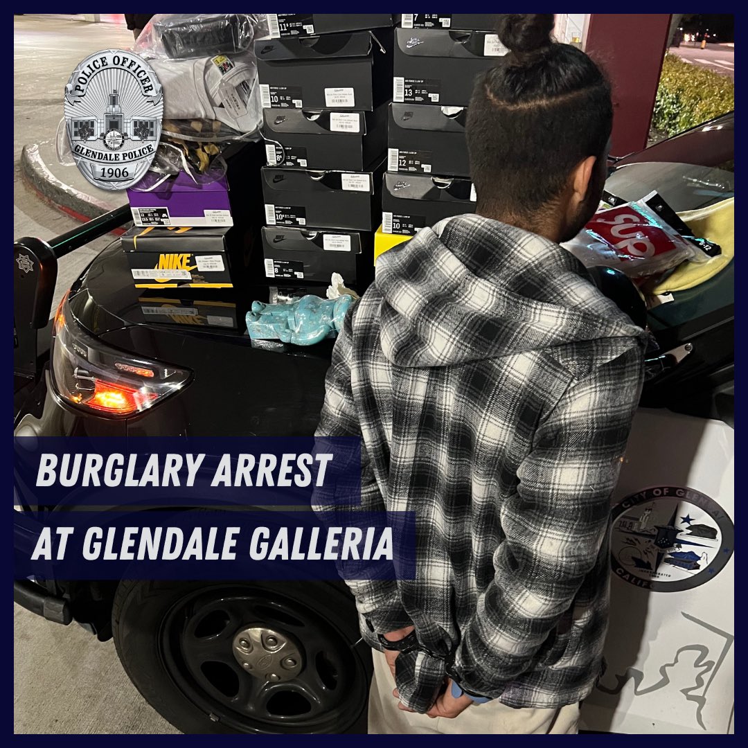 A burglary suspect is seen in an image provided by the Glendale Police Department on March 5, 2024.