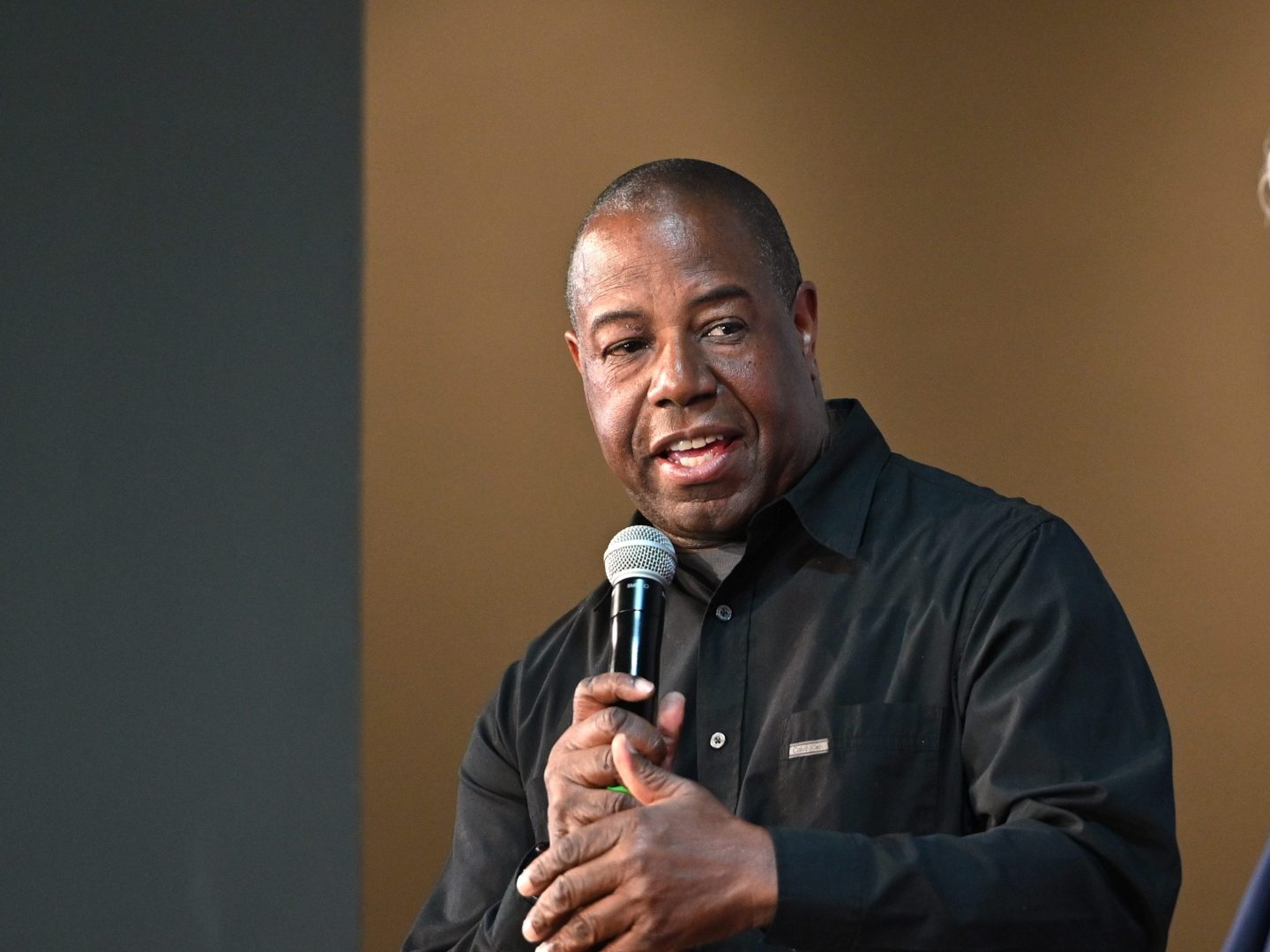 Laurence Andries speaks onstage at the Writers on Writing: A Beautiful Day in the Neighborhood panel during the 22nd SCAD Savannah Film Festival on November 02, 2019 at Gutstein Gallery in Savannah, Georgia. (Getty Images)