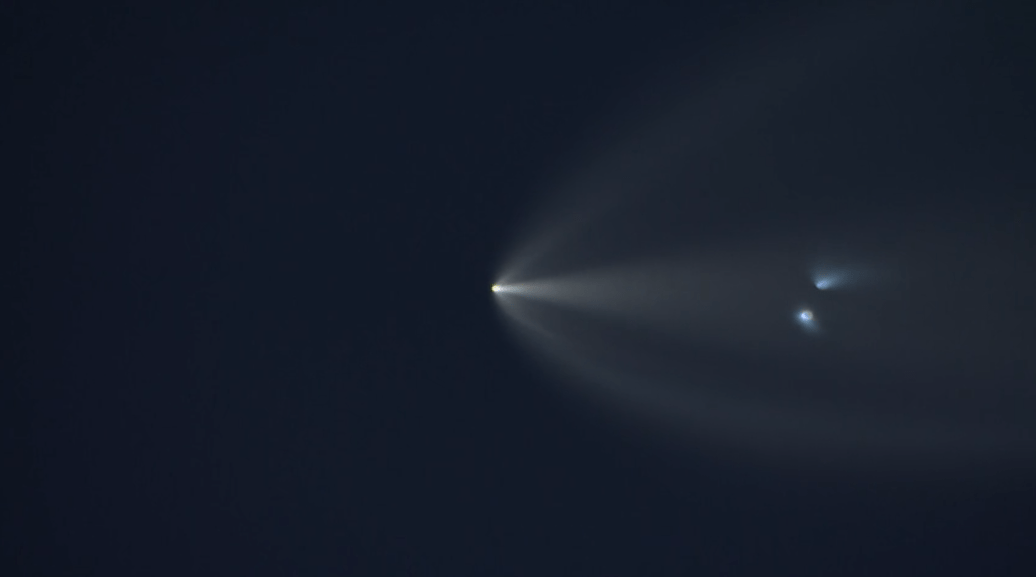 SpaceX launch lights up Southern California sky