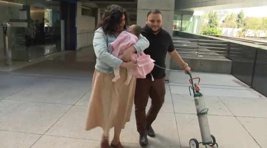 Ellyannah Lopez, the smallest baby ever born at Cedars-Sinai Medical Center, celebrated her graduation from the NICU 10 months after her birth on March 15, 2024. (KTLA)