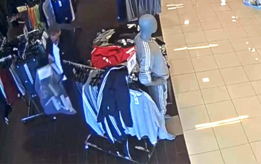 Police are searching for a suspect who stole thousands of dollars worth of merchandise from a Macy's store in Orange County on Dec. 15, 2023. (Santa Ana Police Department)