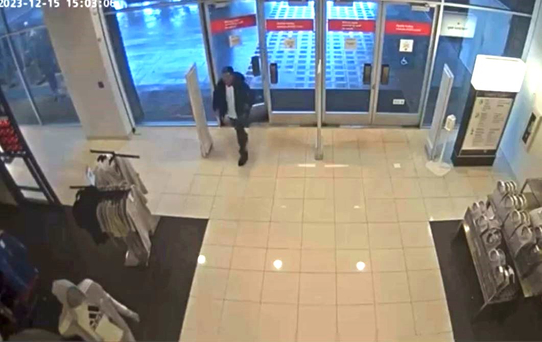 Police are searching for a suspect who stole thousands of dollars worth of merchandise from a Macy's store in Orange County on Dec. 15, 2023. (Santa Ana Police Department)