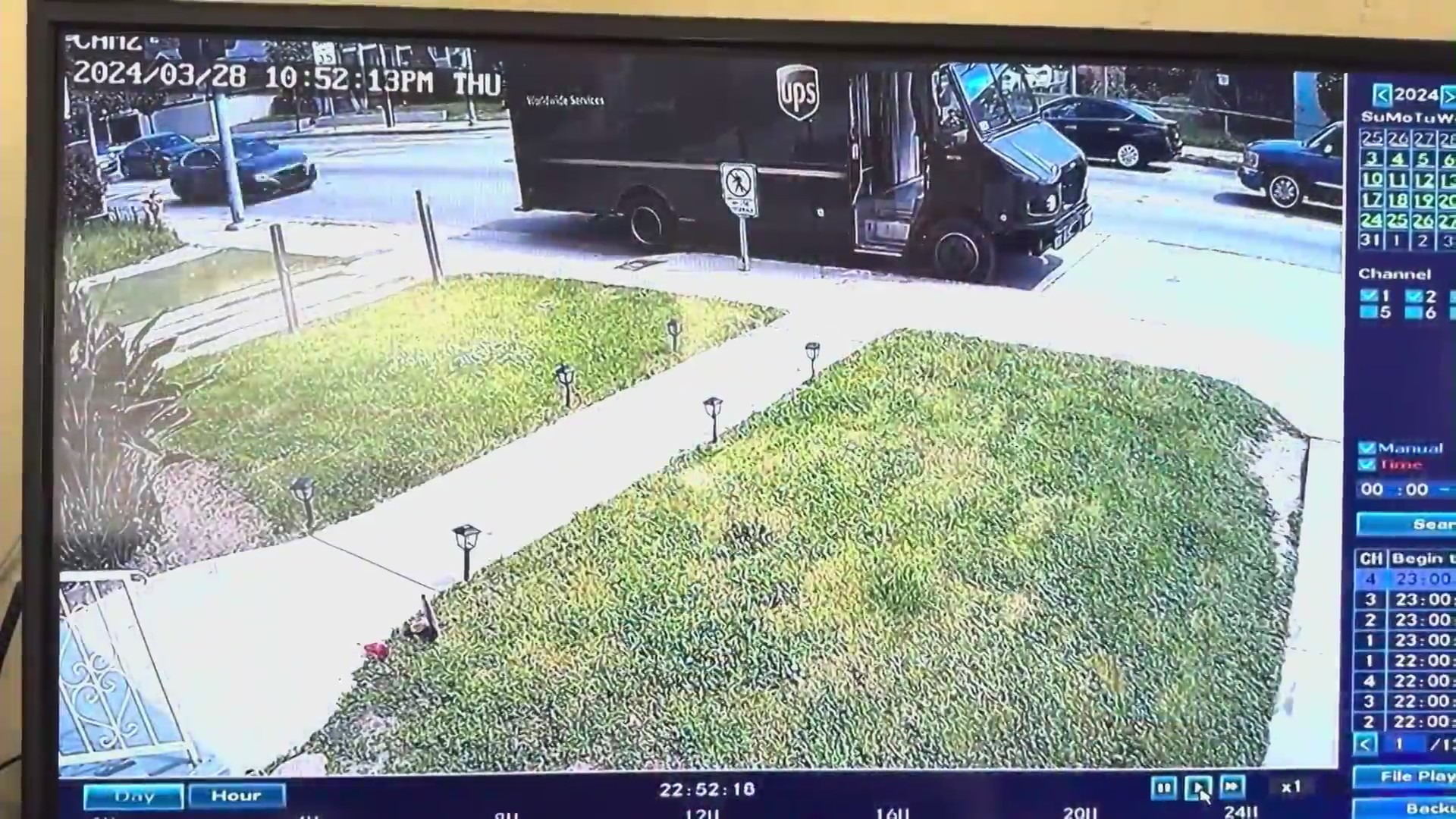 Surveillance footage captured the moment a UPS truck was slammed into by a DUI driver in a deadly crash in Jefferson Park on March 28, 2024.