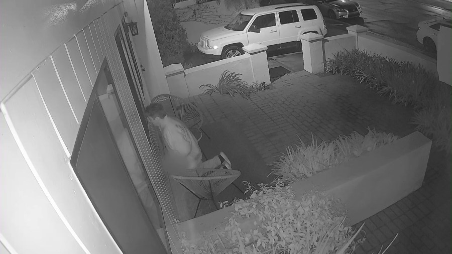 A peeping Tom seen exposing himself to a woman at her home in West Los Angeles in March 2024. (Los Angeles Police Department)