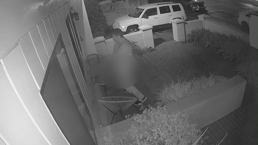 A peeping Tom seen exposing himself to a woman at her home in West Los Angeles in March 2024. (Los Angeles Police Department)