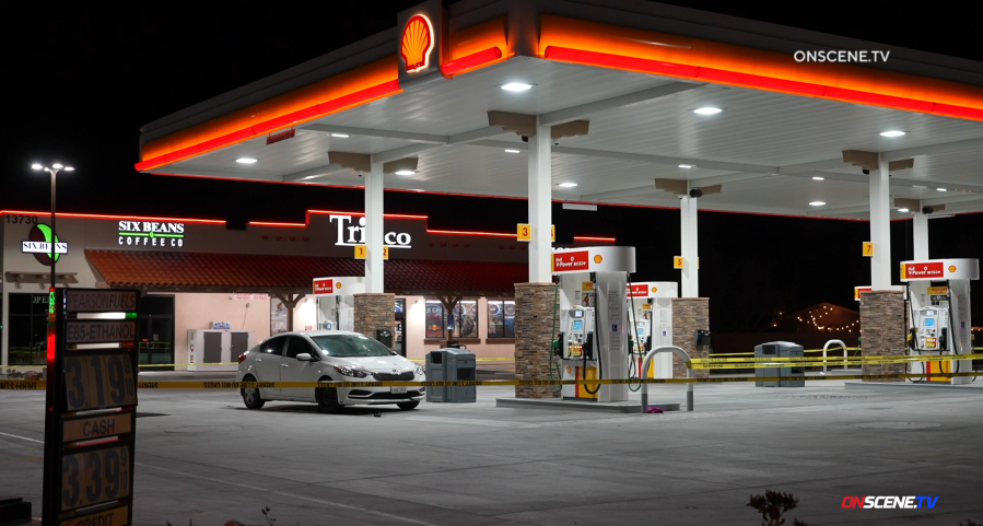 Woman shot at Apple Valley gas station