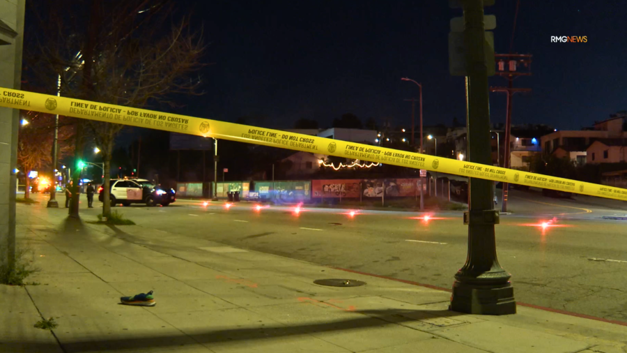 Police investigated a fatal hit-and-run crash in Echo Park on April 3, 2024.