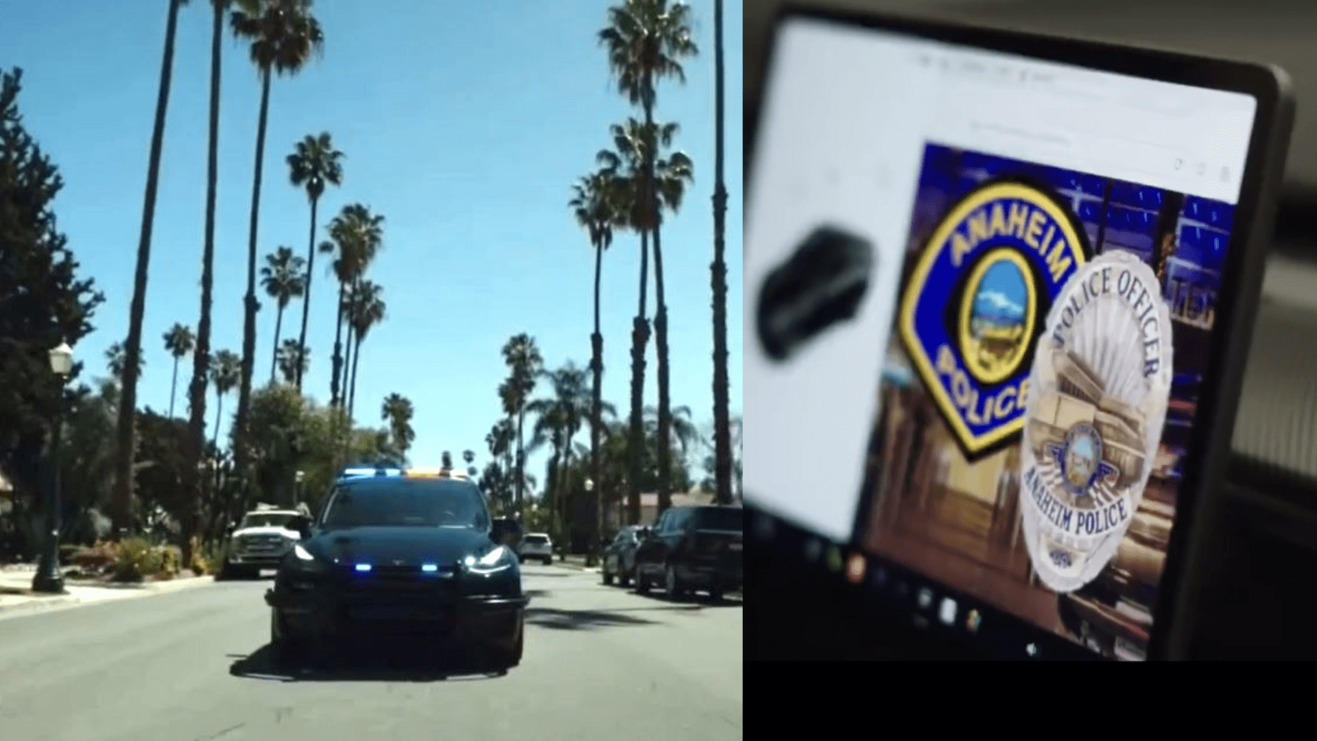 Anaheim Police Department launches specially outfitted Tesla Model Y SUVs into their patrol fleet. (Anaheim Police Department)