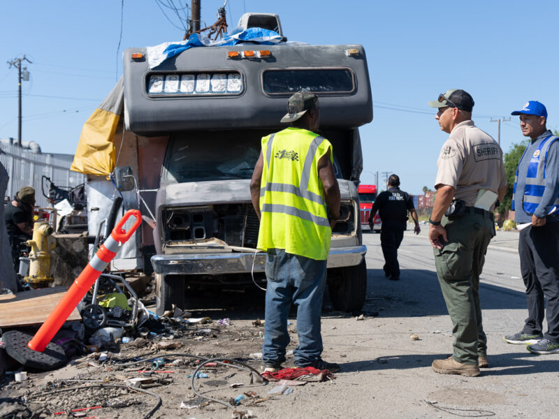 Pathway Home crew members working to remove and rehome unhoused people in Los Angeles County. (Pathway Home)