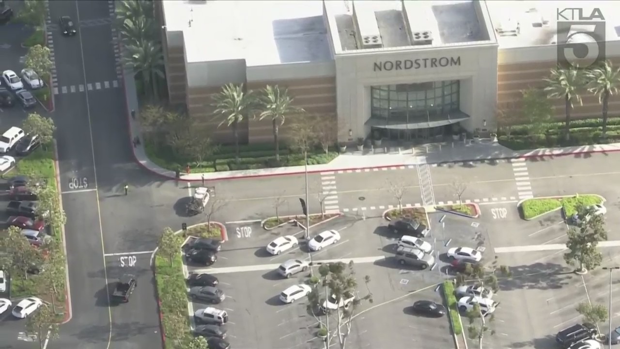 One person was killed after an officer-involved shooting at Los Cerritos Center mall on April 5, 2024. (KTLA)