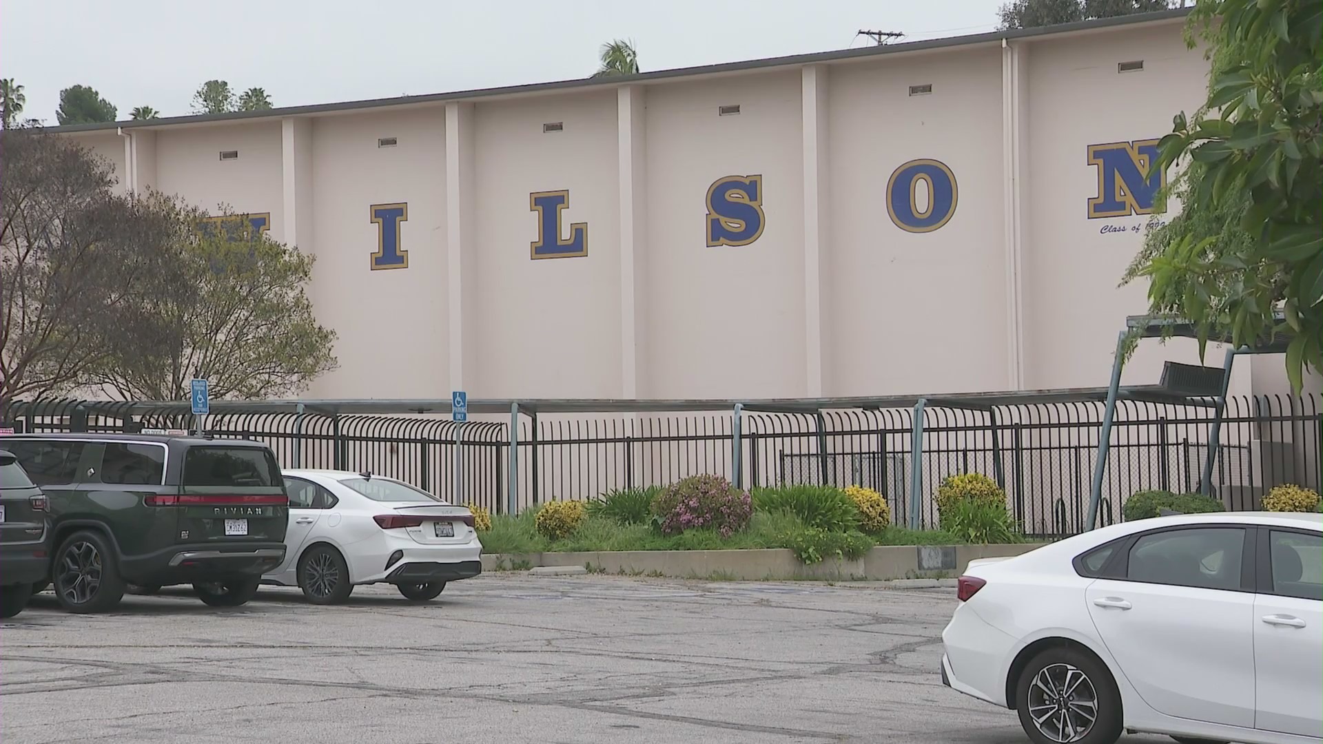 Woodrow Wilson Middle School in Glendale, California. (KTLA)