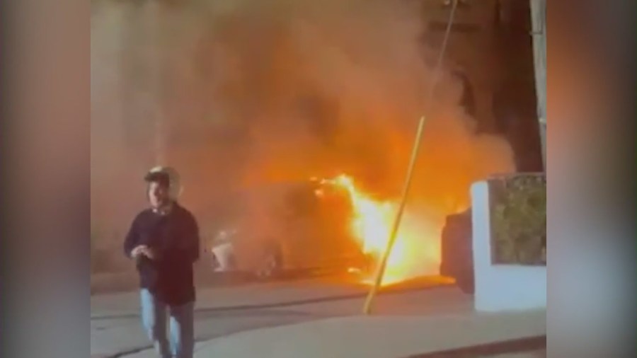 Multiple cars torched in L.A.'s Chinatown neighborhood