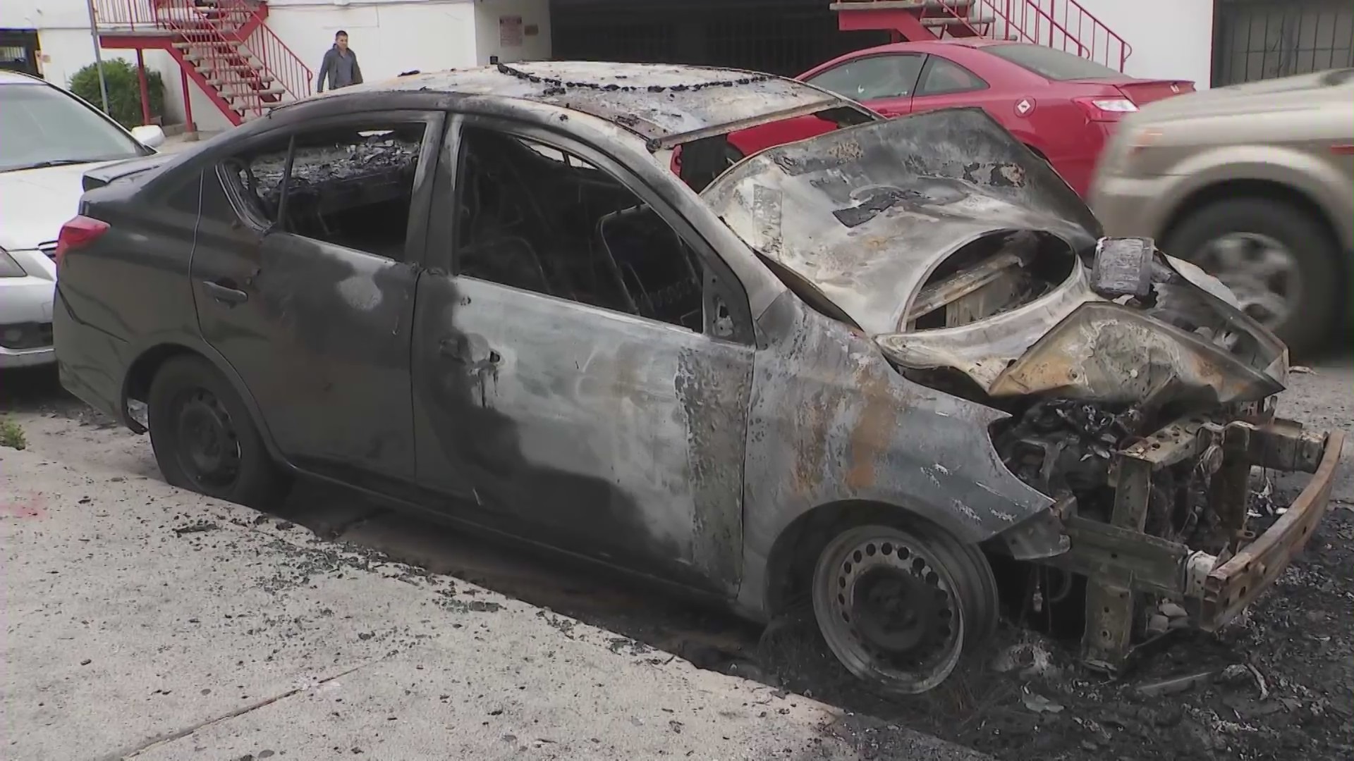 Multiple cars torched in L.A.'s Chinatown neighborhood