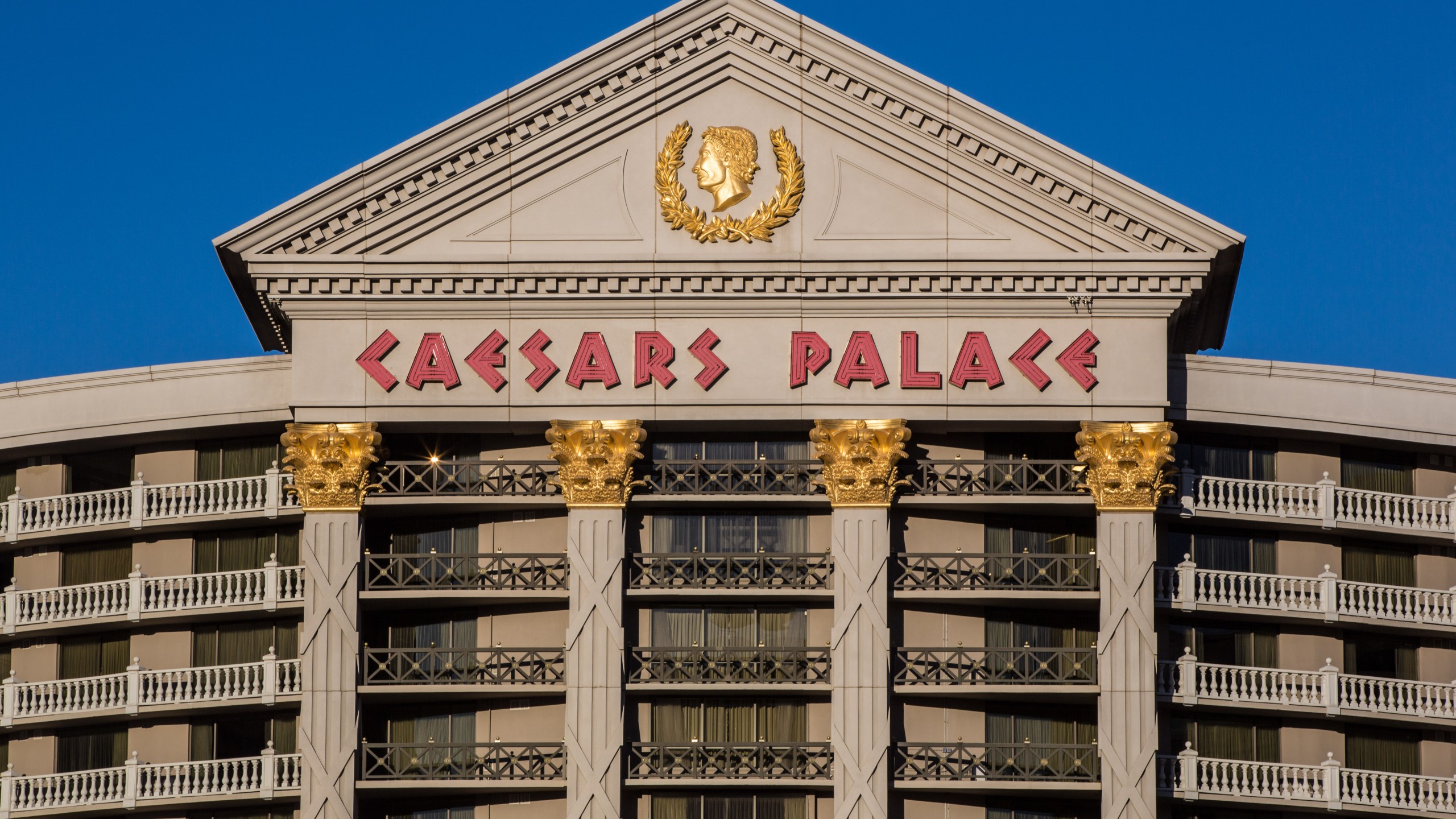 The exterior entrance to Caesars Palace Hotel & Casino is viewed on March 2, 2018 in Las Vegas, Nevada. (Getty Images)