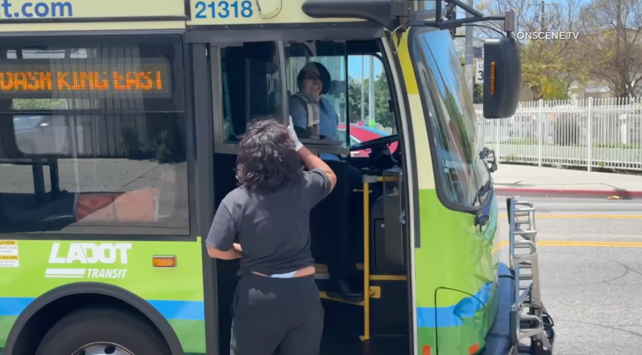 Bus driver violently attacked by homeless woman in L.A.