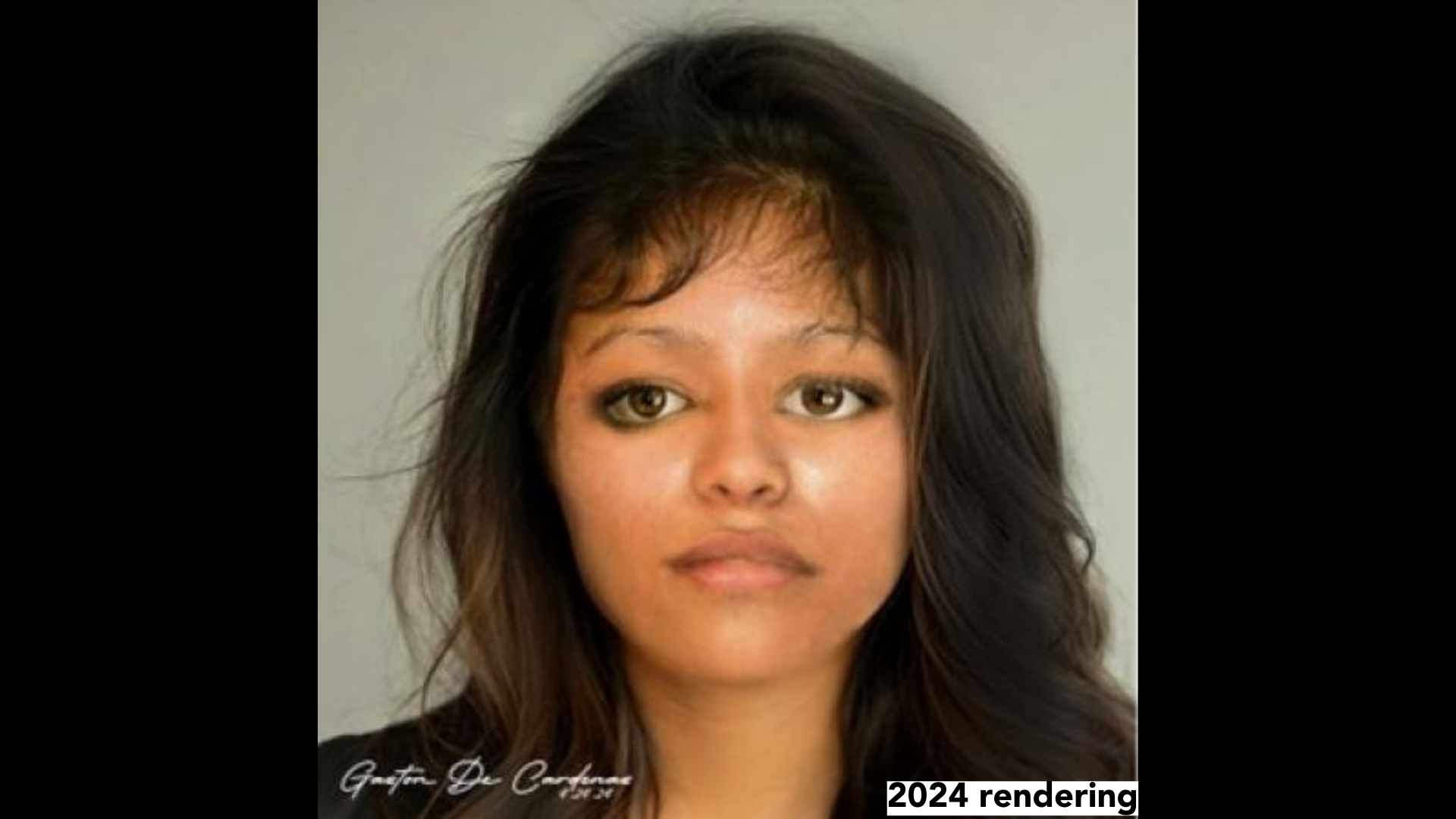 A 2024 rendering of the woman was provided by Miami Dade Police Department forensic artist Gaston De Cardenas. (Orange County Sheriff’s Department)