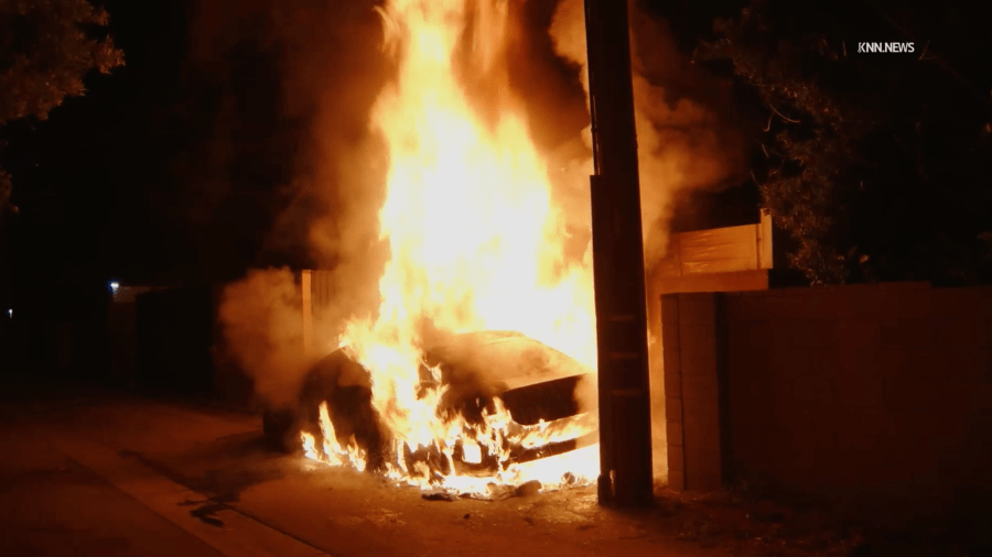 Electric vehicle burns