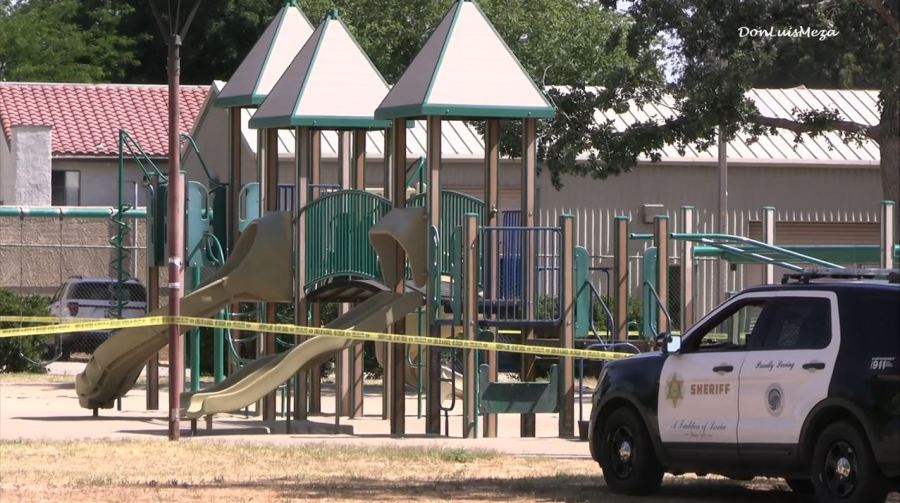 A young boy was found dead at a playground at Courson Park in Palmdale on May 22, 2024. (Don Luis Meza)