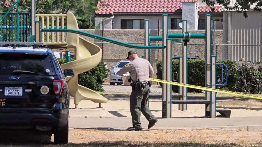 A young boy was found dead at a playground at Courson Park in Palmdale on May 22, 2024. (Don Luis Meza)