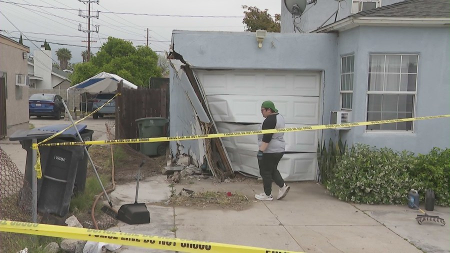 A vehicle crashed into a Burbank home on Vanowen Street. It's a problem that has plaguing the neighborhood for decades. (KTLA)