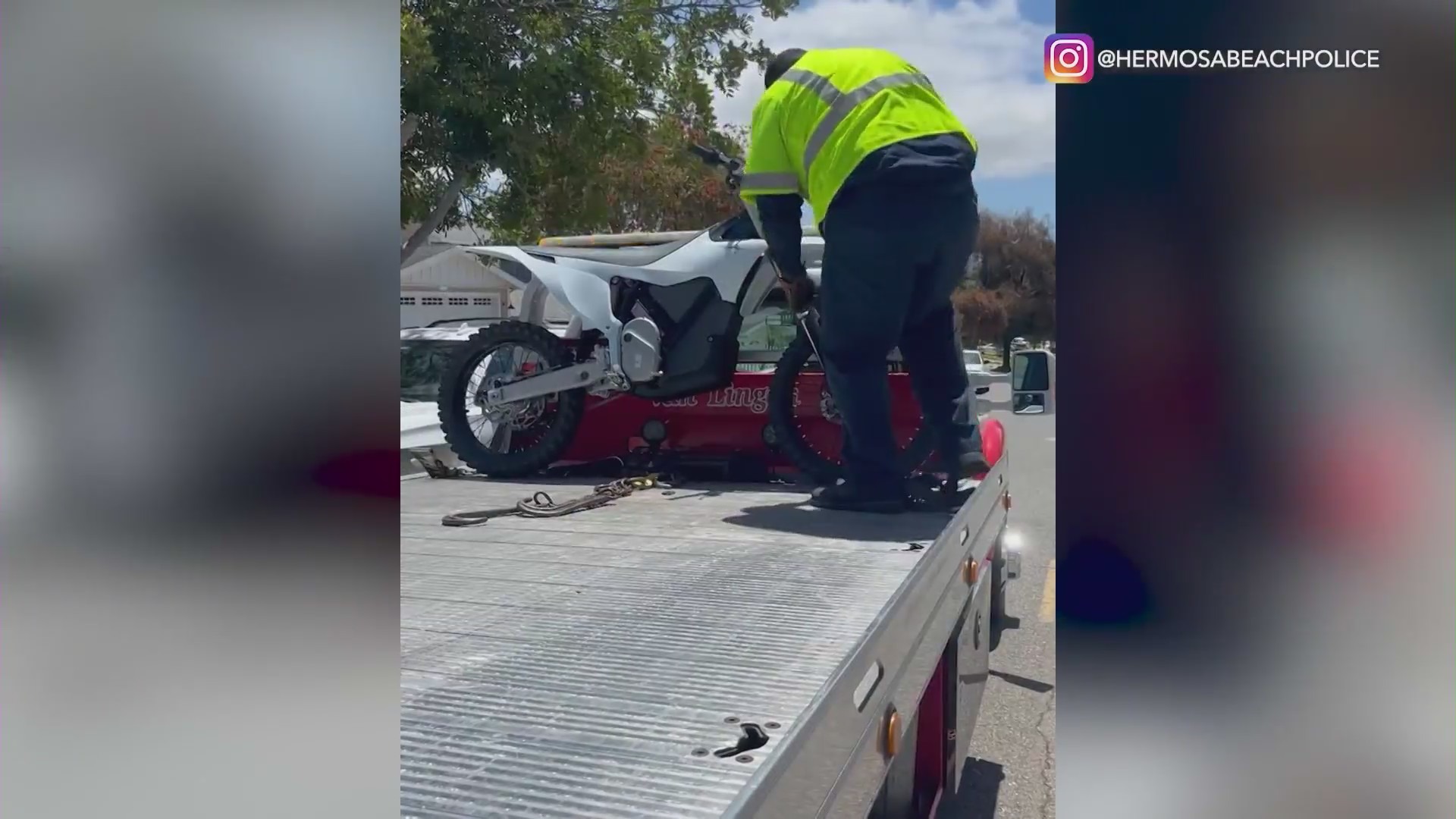 An illegally operated pocket bike being impounded by authorities. (Hermosa Beach Police Department)