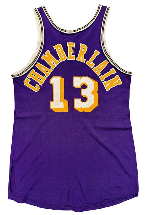 A Wilt Chamberlain game-worn jersey was sold at auction for nearly $400,000 on Jun. 9, 2024. (Grey Flannel Auctions)