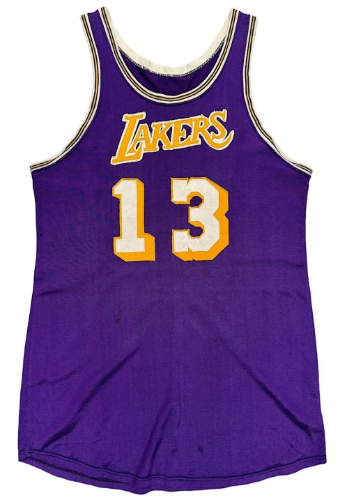 A Wilt Chamberlain game-worn jersey was sold at auction for nearly $400,000 on Jun. 9, 2024. (Grey Flannel Auctions)