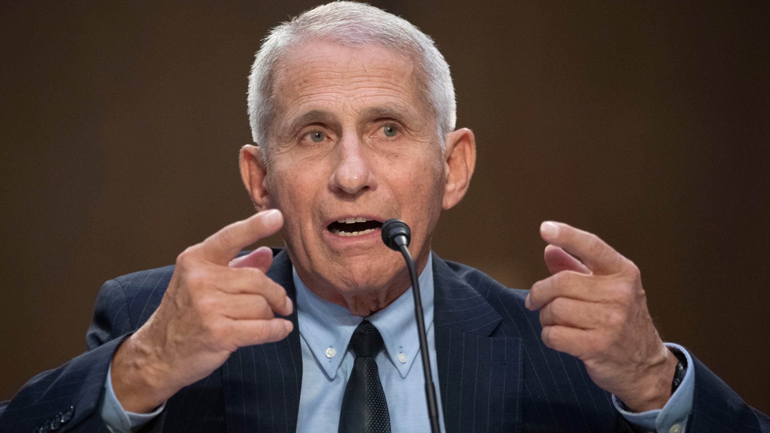 FILE - Anthony Fauci, director of the National Institute of Allergy and Infectious Diseases, testifies during a hearing in Washington, Sept. 14, 2022. Fauci, who left the government in 2022, is facing heated questioning from Republican lawmakers about the origins of the COVID-19 pandemic. The top U.S. infectious disease expert until 2022, Fauci was grilled by the House panel behind closed doors in January. On Monday, June 3, 2024, they're questioning him again, in public and on camera. (AP Photo/Cliff Owen, File)