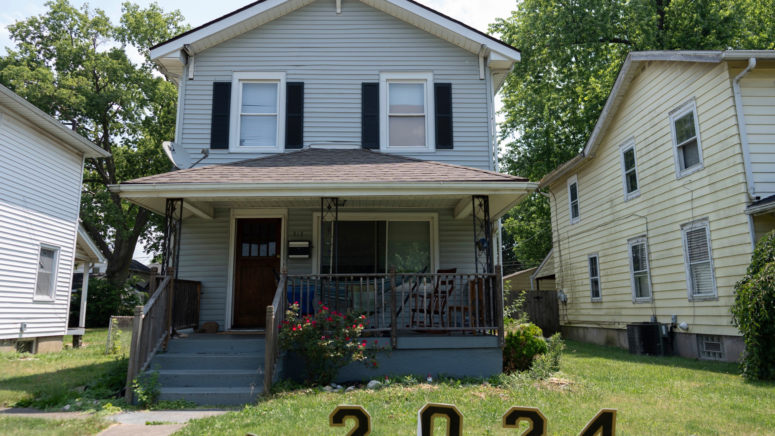 The house where Amanda Bailey and her family live is seen on Friday, June 21, 2024, in Middletown, Ohio. It is the house where "Hillbilly Elegy" author Sen. J.D. Vance, R-Ohio, grew up. Bailey said she thought “Hillbilly Elegy” nailed it, and that former President Donald Trump and Vance would “make a great team.” (AP Photo/Carolyn Kaster)