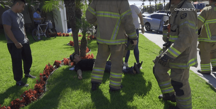 Wrong-way Tesla driver flips into oncoming O.C. traffic