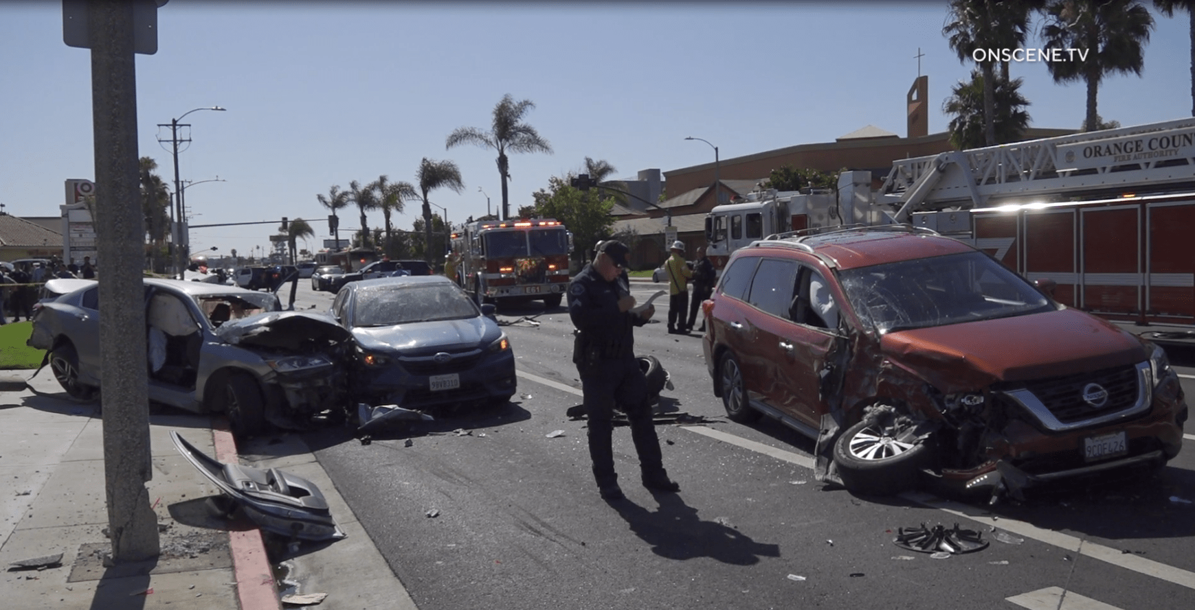 Wrong-way Tesla driver flips into oncoming O.C. traffic