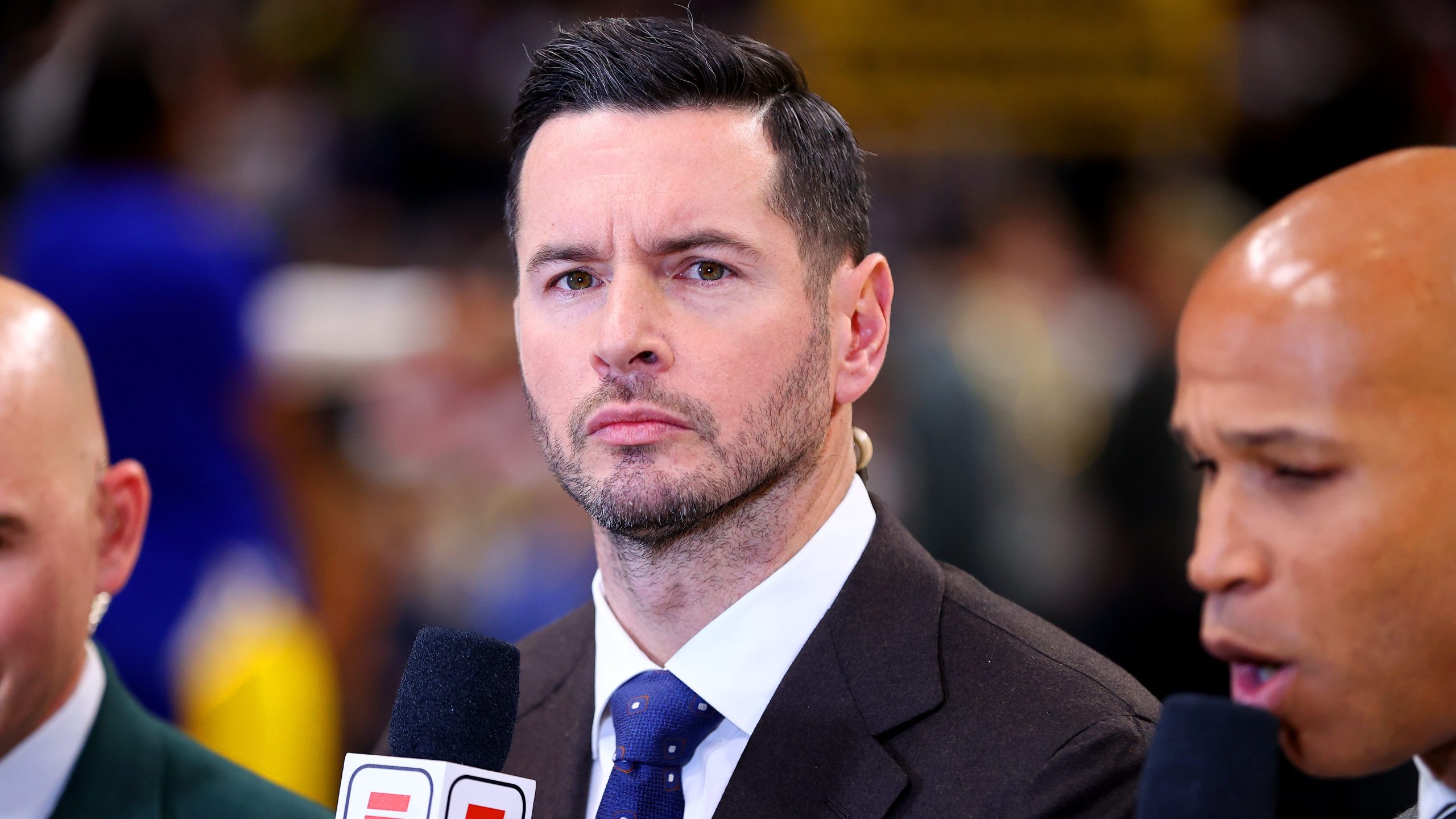 Former NBA player JJ Redick works for ESPN at Ball Arena on December 25, 2023 in Denver, Colorado. (Getty Images)