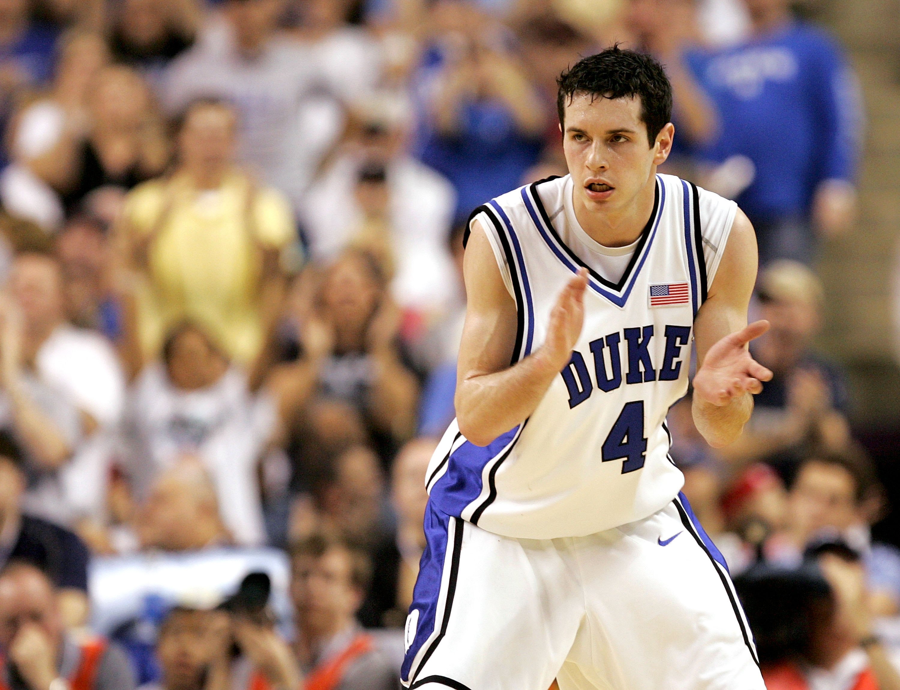 JJ Redick as a member of the Duke Blue Devils during the Atlantic Coast Conference Men's Basketball Tournament on March 12, 2006 (Getty Images)