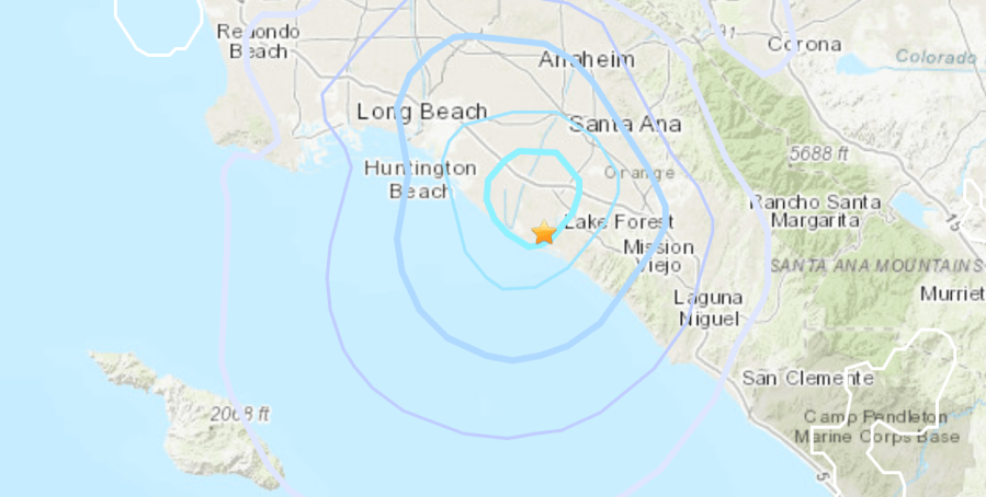 Preliminary 3.6-magnitude quake hits Orange County