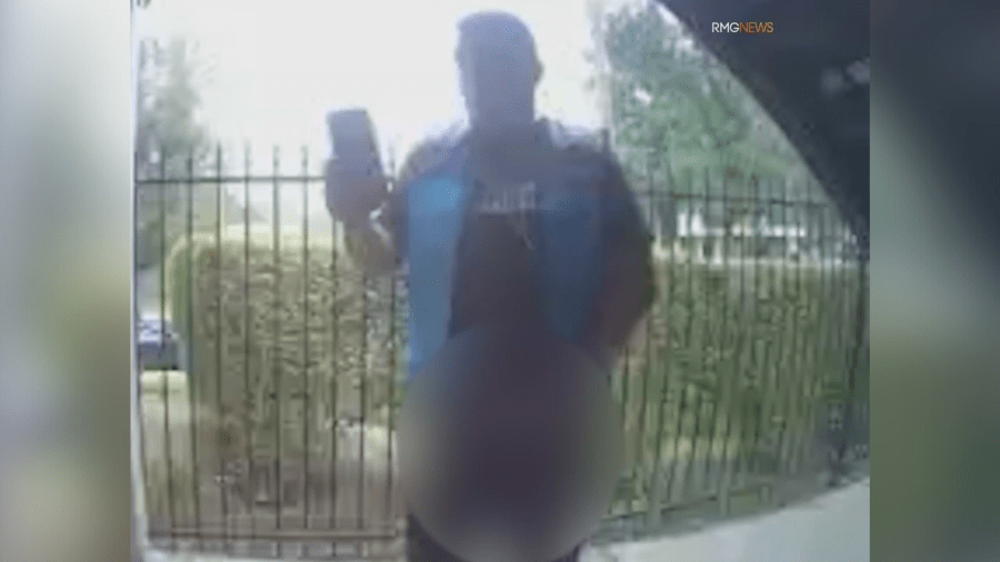 Edited image from video shows Amazon driver who urinated on home