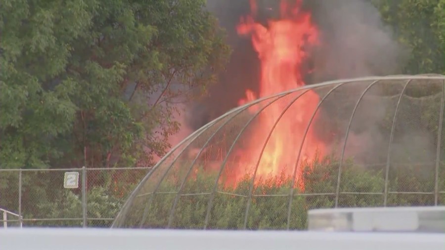 11 L.A. firefighters hurt battling homeless encampment fire