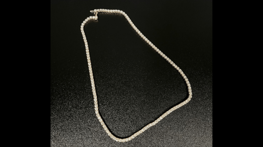 A stolen necklace from Mozzafiato Jewelers in Downey worth $98,000. (Downey Police Department)