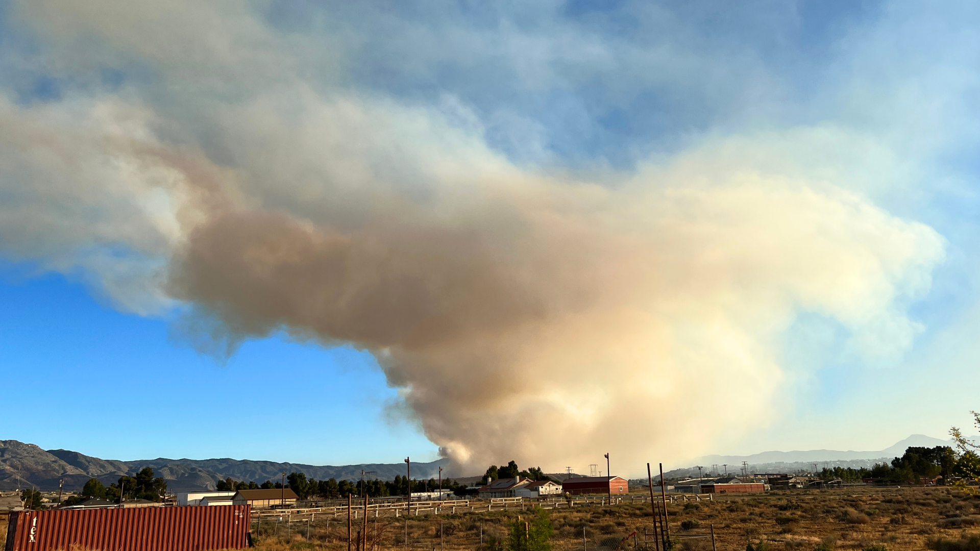 The Hesperia Fire has burned over 500 acres and continues growing on June 15, 2024. (Mojave Desert Air Quality Management District)