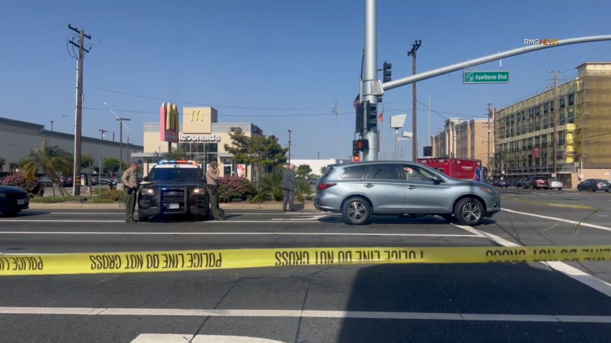 Authorities investigate after a man was found stabbed to death at a busy Lennox intersection on June 18, 2024. (RMG)