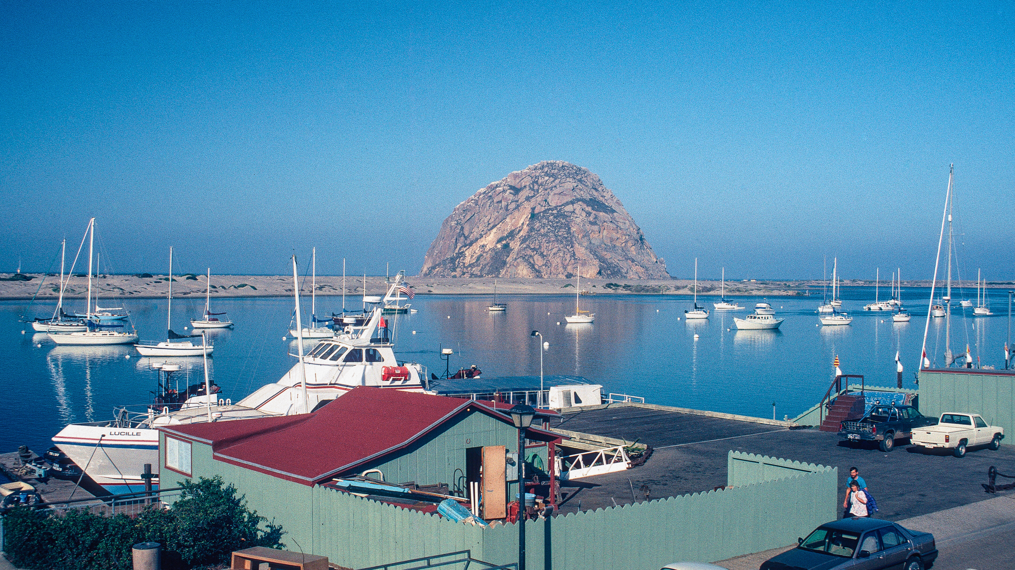 Morro Bay State Park and Morro Rock in the distance