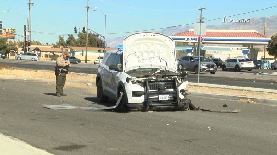 Authorities are investigating a male driver died while colliding with a deputy in Apple Valley on June 29, 2024. (Inland News)