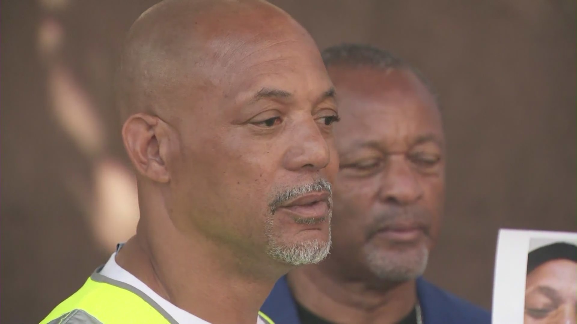 Montise Bulley is seen at a press conference announcing a $65 million wrongful death lawsuit against the Los Angeles County Department of Children and Family Services on June 26, 2024. (KTLA)