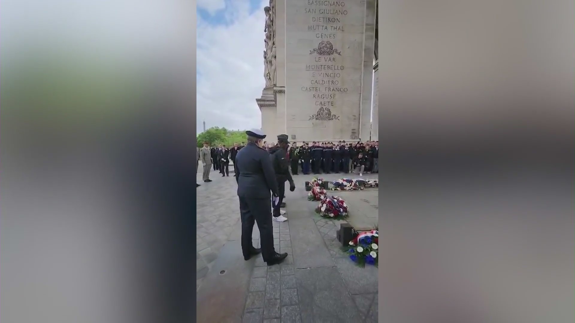 Louis Brown seen at the Tomb of the Unknown Soldier at a D-Day Anniversary ceremony held at the Arc de Triomphe in Paris, France. in June 2024. (Brown Family)