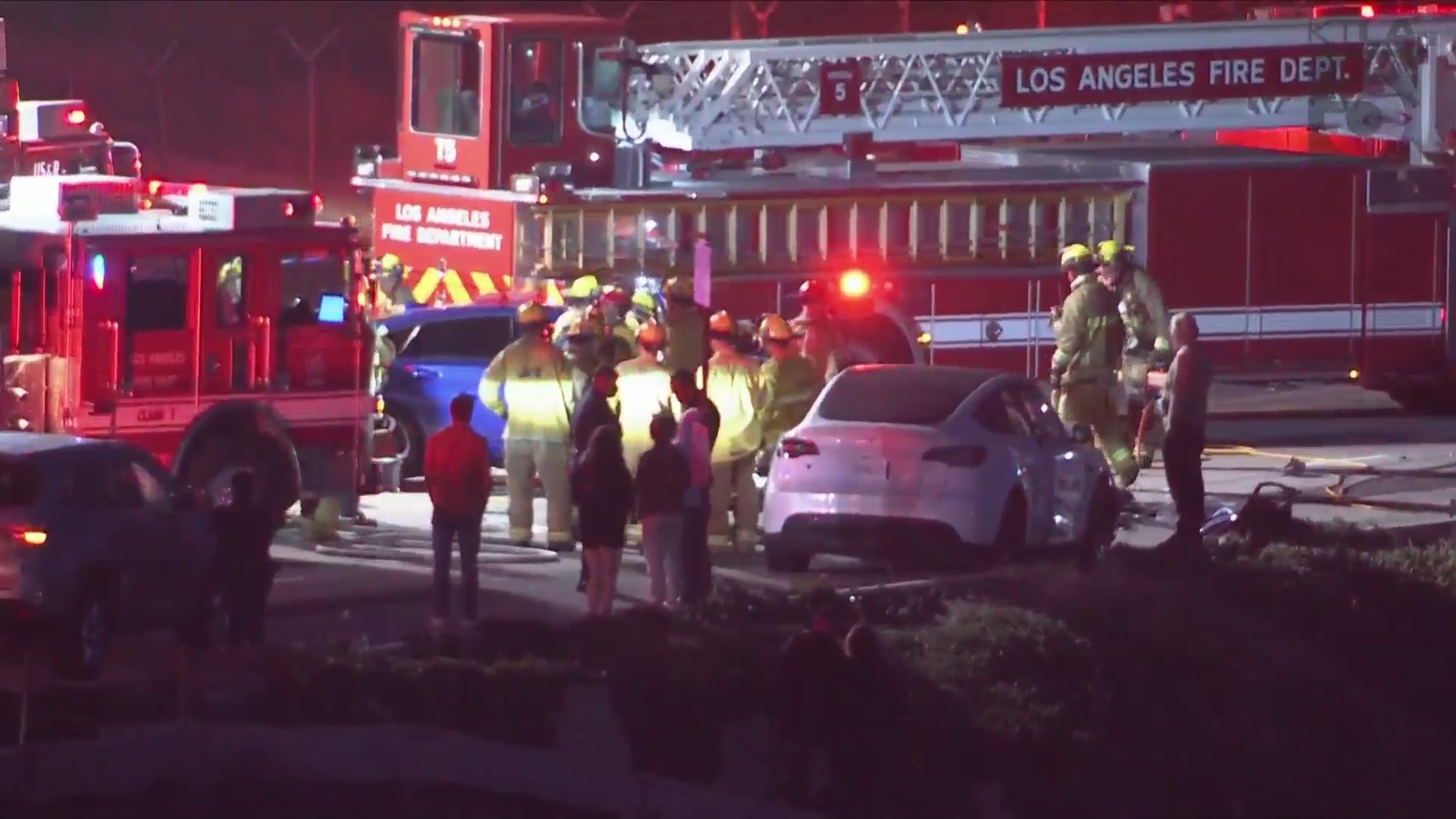 A deadly head-on crash left at least one dead and multiple others hospitalized in critical condition in Playa del Rey on June 4, 2024. (KTLA)