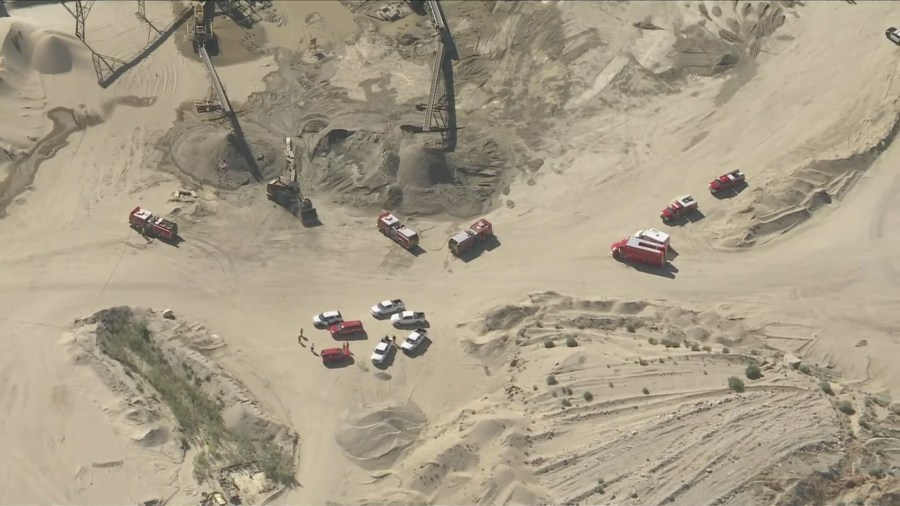 A vehicle explosion killed a Los Angeles County firefighter and injured another while they were battling a fire near Palmdale on June 14, 2024. (Don Luis Meza)